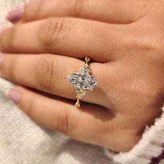 Cushion Hidden Halo Lab Grown Diamond Engagement Ring