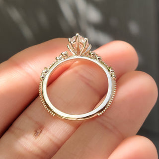 Cushion Hidden Halo Lab Grown Diamond Engagement Ring