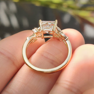 Cushion Hidden Halo Lab Grown Diamond Engagement Ring