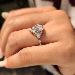 Cushion Hidden Halo Lab Grown Diamond Engagement Ring