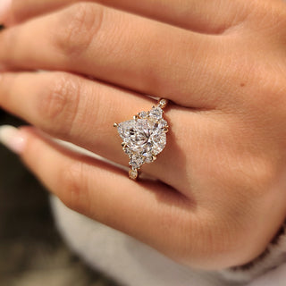 Cushion Hidden Halo Lab Grown Diamond Engagement Ring