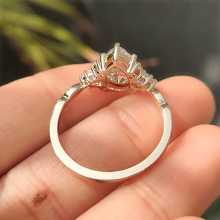 Cushion Hidden Halo Lab Grown Diamond Engagement Ring