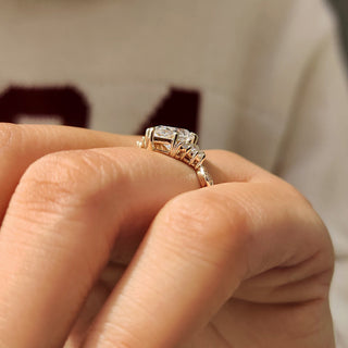 Cushion Hidden Halo Lab Grown Diamond Engagement Ring