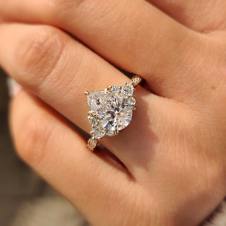 Cushion Hidden Halo Lab Grown Diamond Engagement Ring