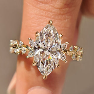 Cushion Hidden Halo Lab Grown Diamond Engagement Ring