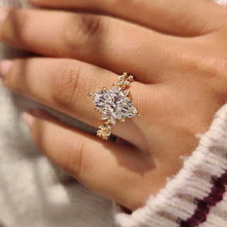 Cushion Hidden Halo Lab Grown Diamond Engagement Ring
