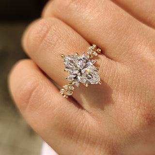 Cushion Hidden Halo Lab Grown Diamond Engagement Ring