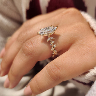 Cushion Hidden Halo Lab Grown Diamond Engagement Ring