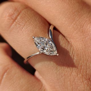Cushion Hidden Halo Lab Grown Diamond Engagement Ring