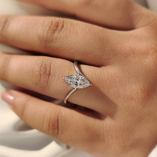 Cushion Hidden Halo Lab Grown Diamond Engagement Ring