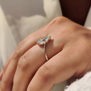 Cushion Hidden Halo Lab Grown Diamond Engagement Ring