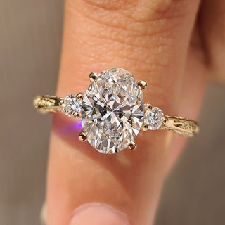 Cushion Hidden Halo Lab Grown Diamond Engagement Ring
