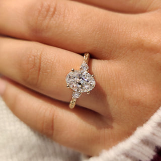 Cushion Hidden Halo Lab Grown Diamond Engagement Ring