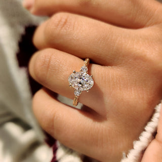 Cushion Hidden Halo Lab Grown Diamond Engagement Ring