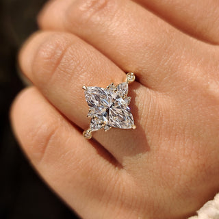 Cushion Hidden Halo Lab Grown Diamond Engagement Ring