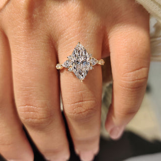 Cushion Hidden Halo Lab Grown Diamond Engagement Ring