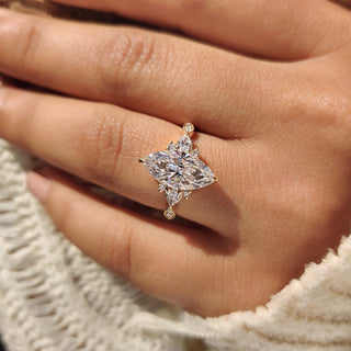 Cushion Hidden Halo Lab Grown Diamond Engagement Ring