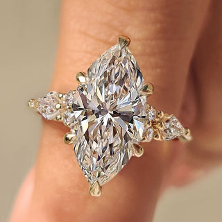 Cushion Hidden Halo Lab Grown Diamond Engagement Ring