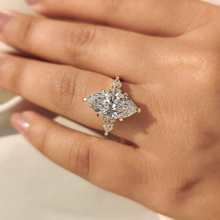Cushion Hidden Halo Lab Grown Diamond Engagement Ring