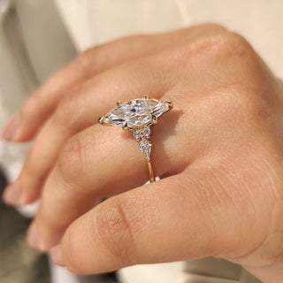 Cushion Hidden Halo Lab Grown Diamond Engagement Ring