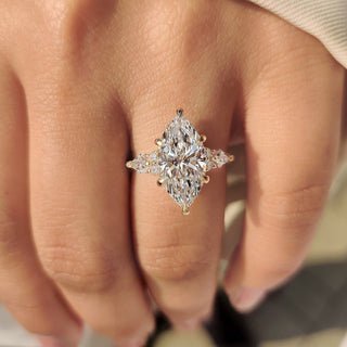 Cushion Hidden Halo Lab Grown Diamond Engagement Ring