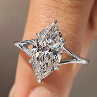 Cushion Hidden Halo Lab Grown Diamond Engagement Ring
