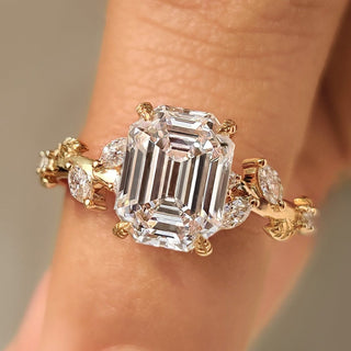 Cushion Hidden Halo Lab Grown Diamond Engagement Ring