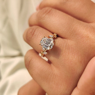 Cushion Hidden Halo Lab Grown Diamond Engagement Ring