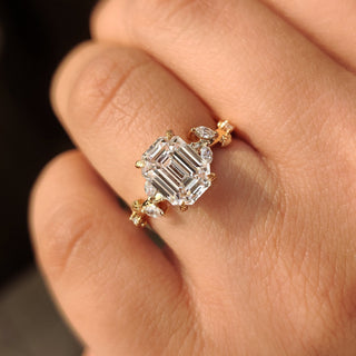 Cushion Hidden Halo Lab Grown Diamond Engagement Ring