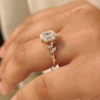 Cushion Hidden Halo Lab Grown Diamond Engagement Ring