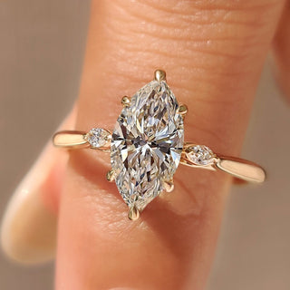 Cushion Hidden Halo Lab Grown Diamond Engagement Ring