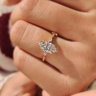 Cushion Hidden Halo Lab Grown Diamond Engagement Ring