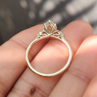 Cushion Hidden Halo Lab Grown Diamond Engagement Ring