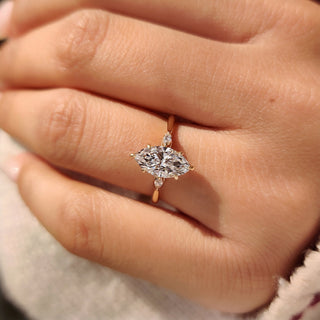 Cushion Hidden Halo Lab Grown Diamond Engagement Ring
