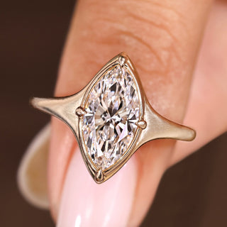 Cushion Hidden Halo Lab Grown Diamond Engagement Ring