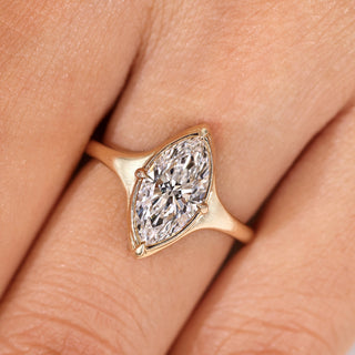 Cushion Hidden Halo Lab Grown Diamond Engagement Ring