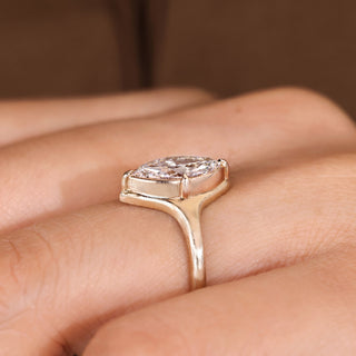 Cushion Hidden Halo Lab Grown Diamond Engagement Ring