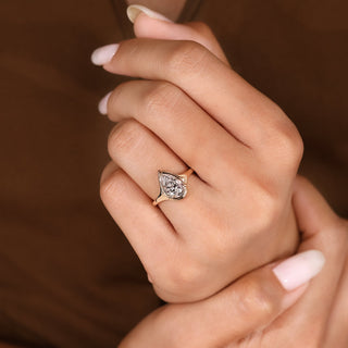 Cushion Hidden Halo Lab Grown Diamond Engagement Ring