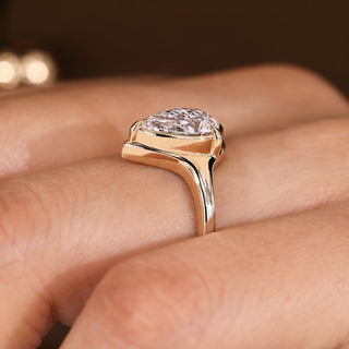 Cushion Hidden Halo Lab Grown Diamond Engagement Ring