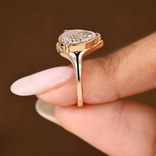 Cushion Hidden Halo Lab Grown Diamond Engagement Ring