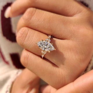 Cushion Hidden Halo Lab Grown Diamond Engagement Ring