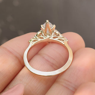 Cushion Hidden Halo Lab Grown Diamond Engagement Ring
