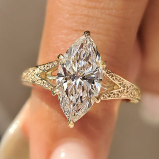 Cushion Hidden Halo Lab Grown Diamond Engagement Ring