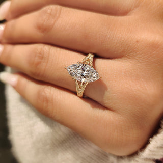 Cushion Hidden Halo Lab Grown Diamond Engagement Ring