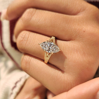 Cushion Hidden Halo Lab Grown Diamond Engagement Ring