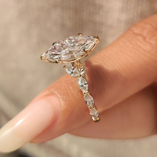 Cushion Hidden Halo Lab Grown Diamond Engagement Ring