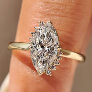 Cushion Hidden Halo Lab Grown Diamond Engagement Ring