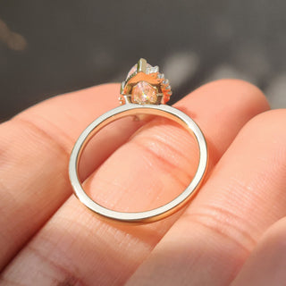 Cushion Hidden Halo Lab Grown Diamond Engagement Ring