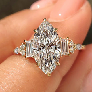 Cushion Hidden Halo Lab Grown Diamond Engagement Ring