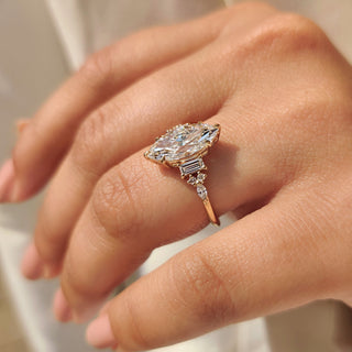 Cushion Hidden Halo Lab Grown Diamond Engagement Ring